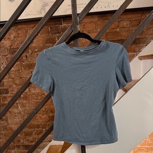 SKIMS Slate Blue Short Sleeve Tee